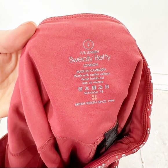 Sweaty Betty Orange Metallic Disco Leggings Large NWOT - Picture 5 of 6